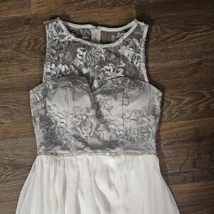 City Studio Silver Floral Kids Dress